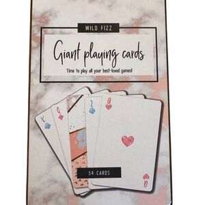 Giant Playing Cards - Pink & White